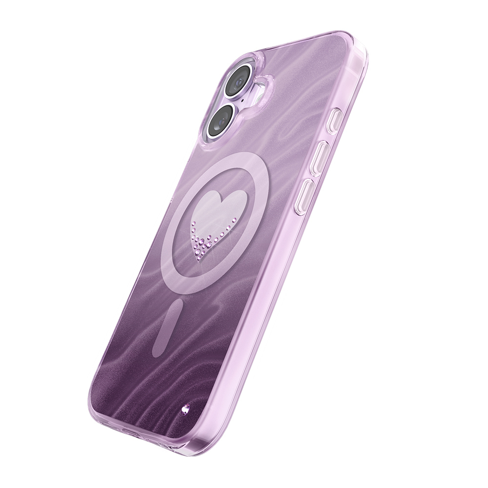 Apple iPhone 17 Uyumlu Kılıf M-Safe Şarj Özellikli Orjinal Swarovski Taşlı Zore Paris Rovix Sert PC Kapak - 2