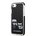 Apple iPhone SE 2022 Uyumlu Kılıf Karl Lagerfeld Kenarları Siyah Silikon K&C Dizayn Kapak - 3