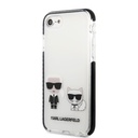 Apple iPhone SE 2022 Uyumlu Kılıf Karl Lagerfeld Kenarları Siyah Silikon K&C Dizayn Kapak - 8