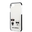Apple iPhone SE 2022 Uyumlu Kılıf Karl Lagerfeld Kenarları Siyah Silikon K&C Dizayn Kapak - 11