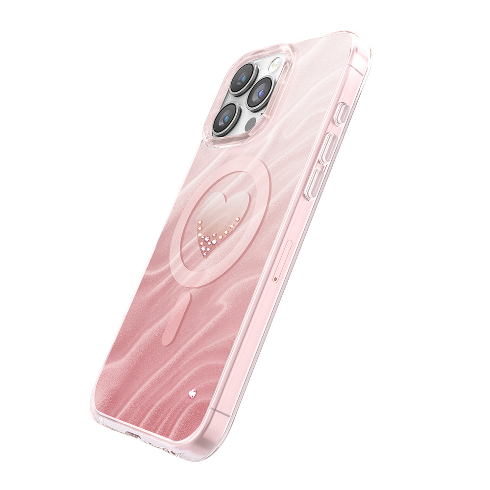 Apple iPhone 16 Pro Max Uyumlu Kılıf M-Safe Şarj Özellikli Orjinal Swarovski Taşlı Zore Paris Rovix Sert PC Kapak - 2