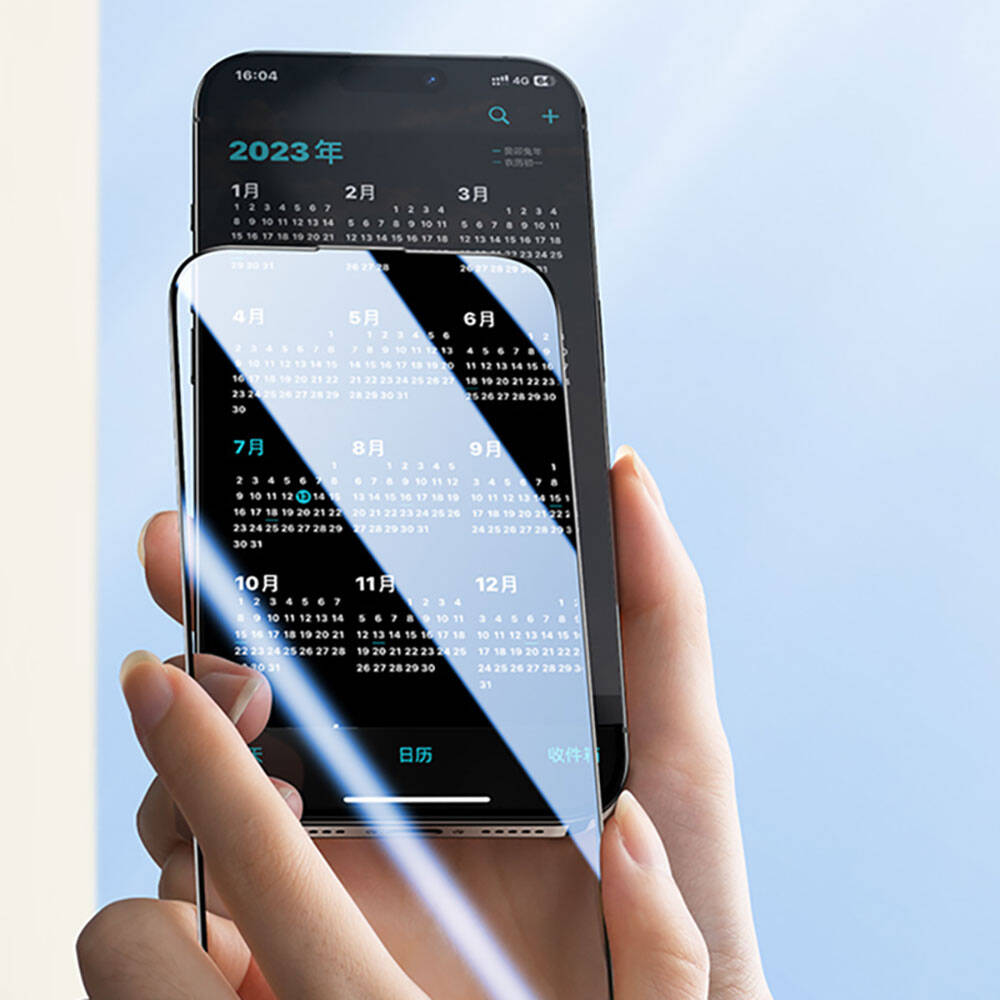 Apple iPhone 14 Pro Uyumlu Benks V Pro Ultra Shield 0.3mm Ekran Koruyucu + Kolay Uygulama Aparatlı - 5