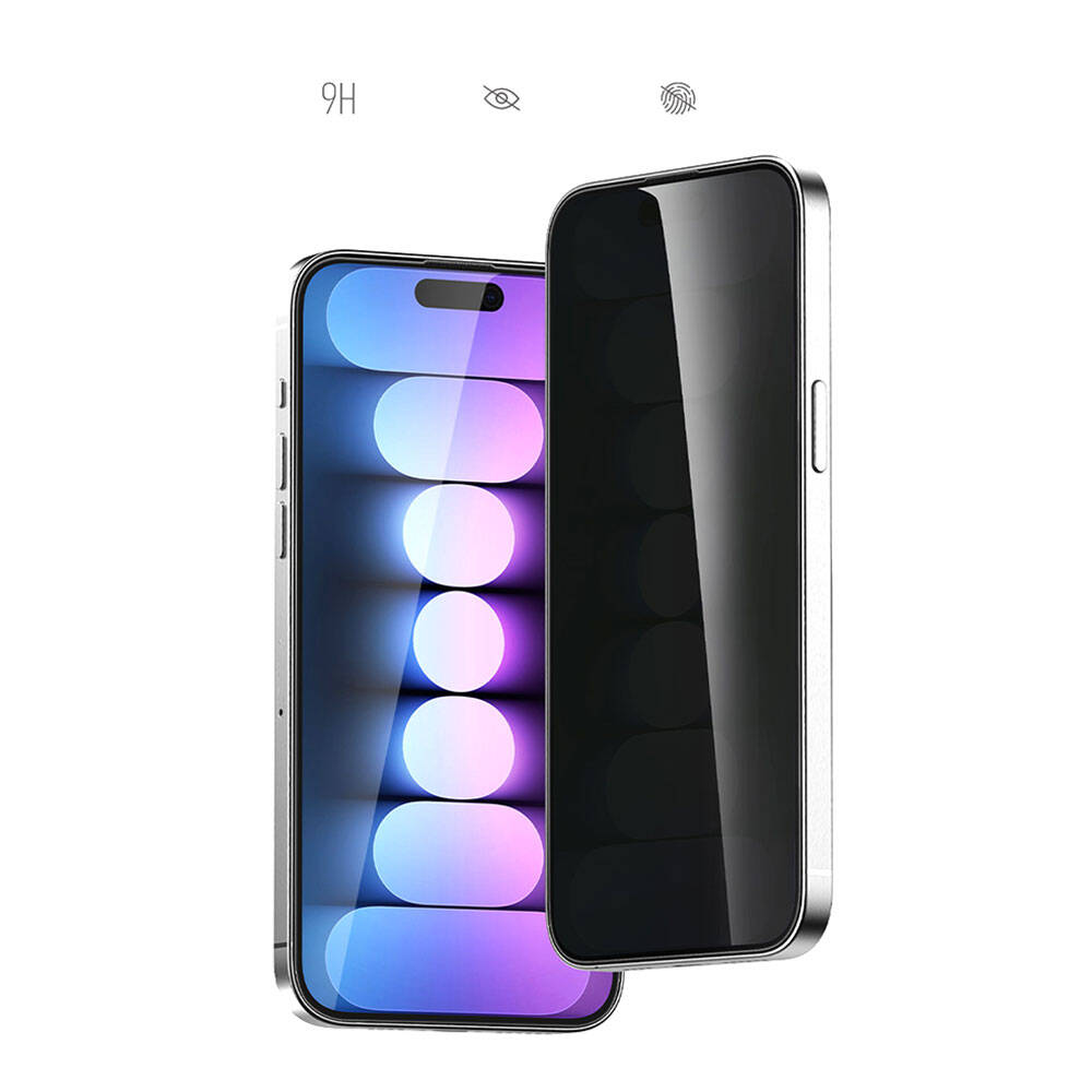 Apple iPhone 15 Uyumlu Recci RSP-A16AP Privacy Temperli Cam Ekran Koruyucu - 6