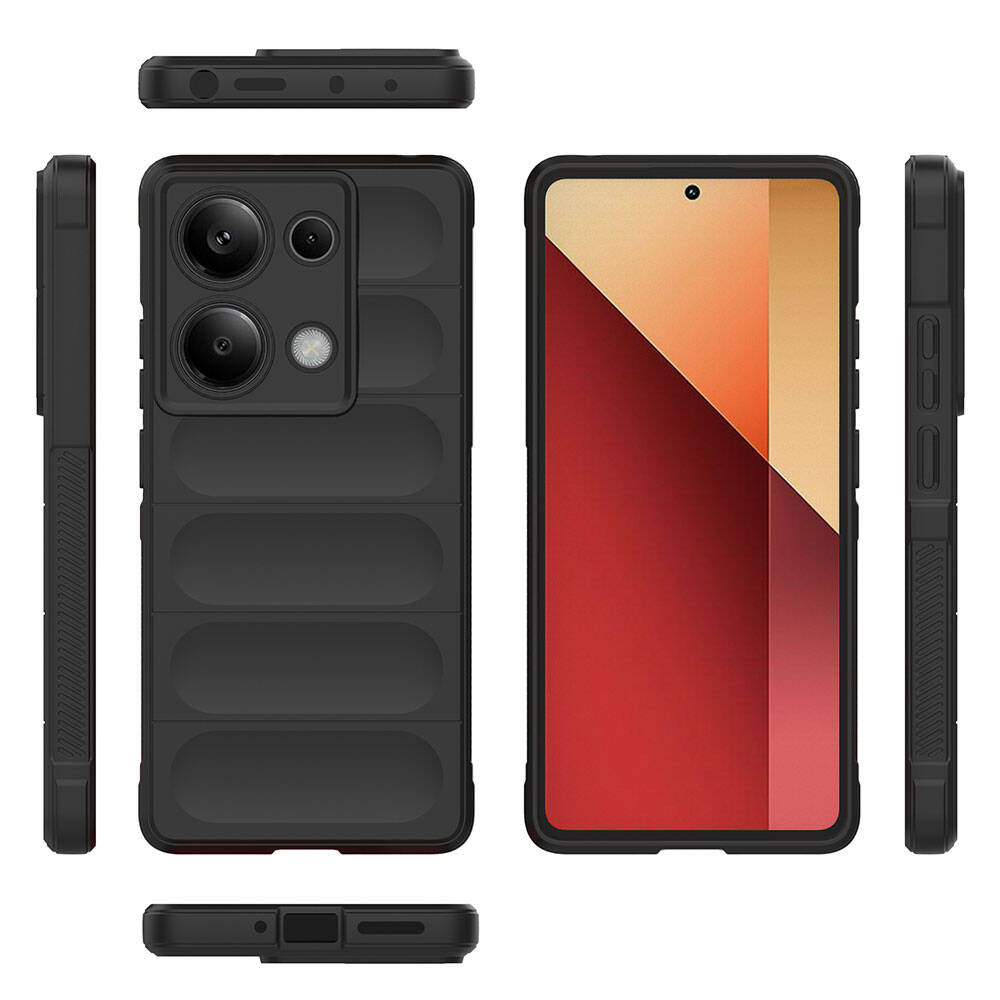 Redmi Note 13 Pro 4G Uyumlu Kılıf Esnek TPU Oyuklu Arka Yüzey Tasarımlı Zore Etnik Silikon Kapak - 3
