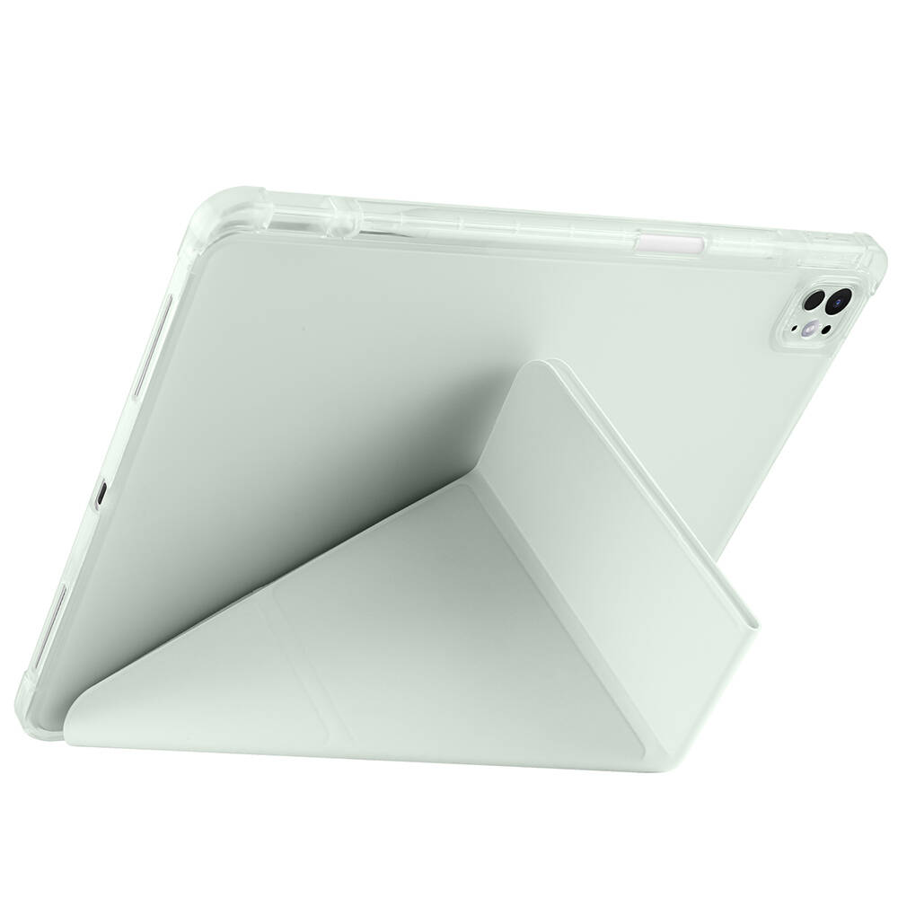 Apple iPad Pro 13 2024 Uyumlu Kılıf Zore Tri Folding Kalem Bölmeli Standlı Kılıf - 4