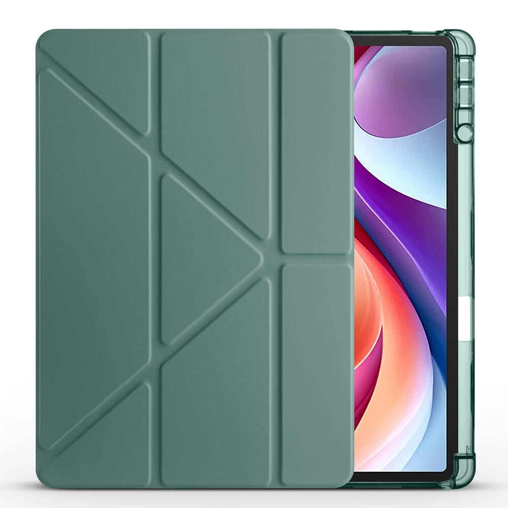 Lenovo M11 TB-330FU Uyumlu Kılıf Zore Tri Folding Kalem Bölmeli Standlı Kılıf - 31