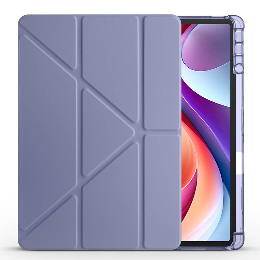 Lenovo M11 TB-330FU Uyumlu Kılıf Zore Tri Folding Kalem Bölmeli Standlı Kılıf - 36