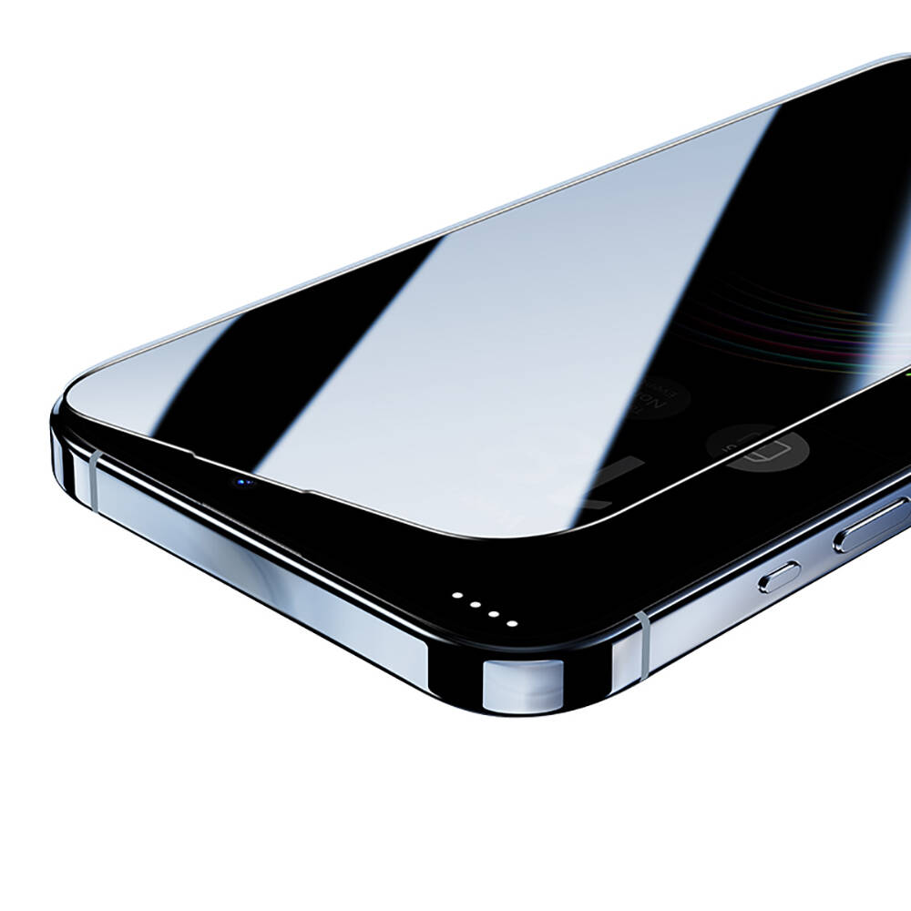 Apple iPhone 14 Pro Max Uyumlu Hidrofobik Ve Oleofobik Özellikli Benks Privacy Air Shield 0.4mm Ekran Koruyucu 10'lu Paket - 4