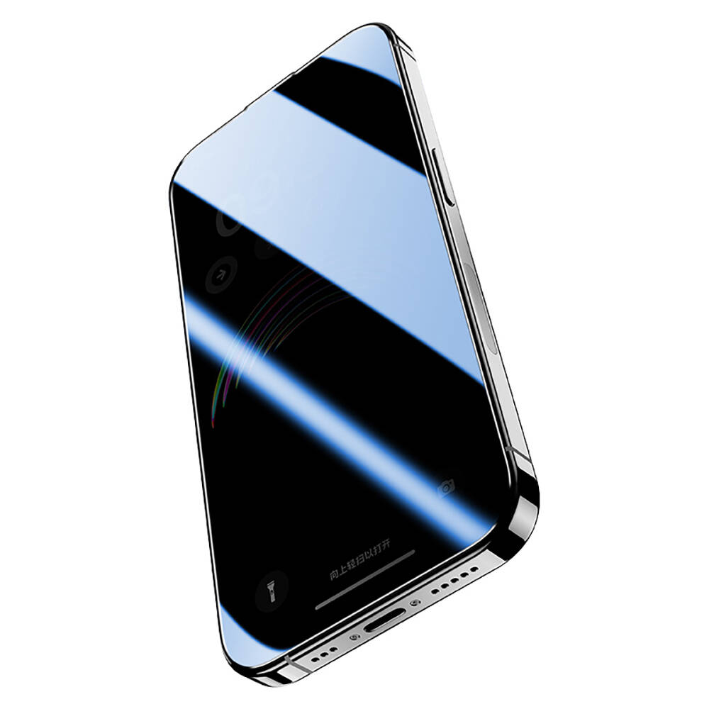 Apple iPhone 14 Pro Max Uyumlu Hidrofobik Ve Oleofobik Özellikli Benks Privacy Air Shield 0.4mm Ekran Koruyucu 10'lu Paket - 5