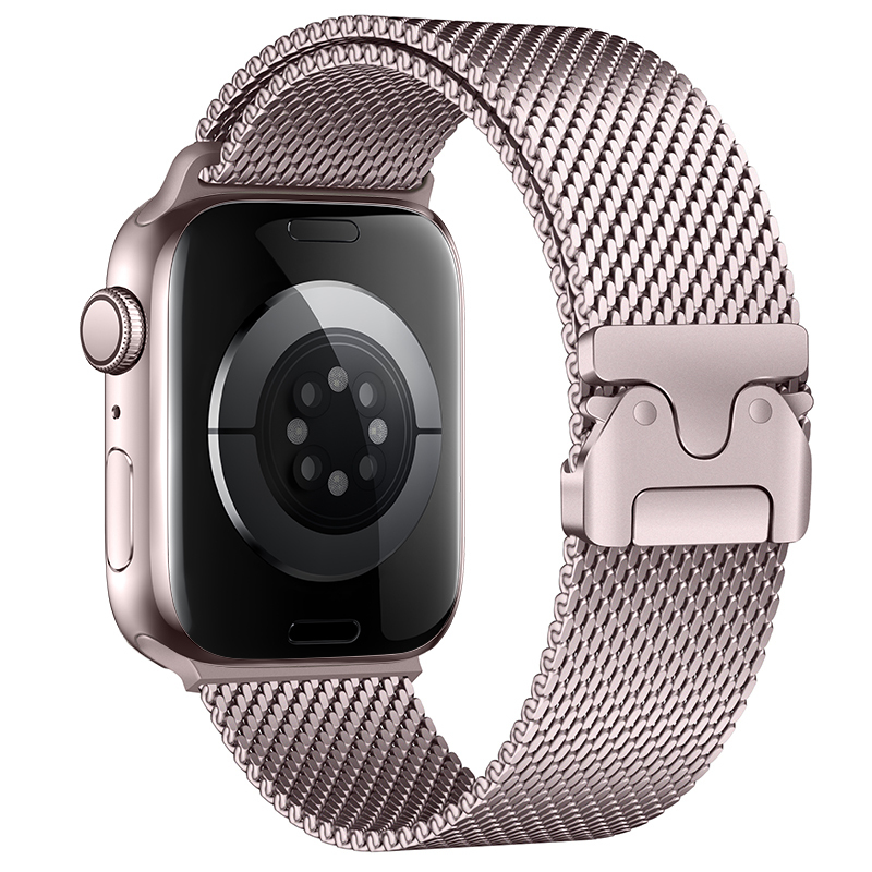 Apple Watch 10 42mm Uyumlu Zore KRD-121 Metal Hasır Kordon - 2