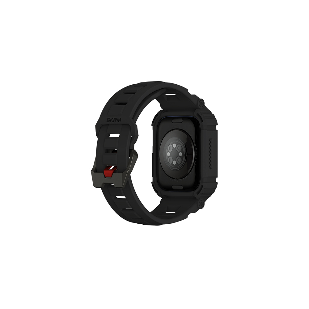 Apple Watch 44 mm Skinarma Mecha 2in1 TPU Kasa Koruyucu + Silikon Kordon - 3