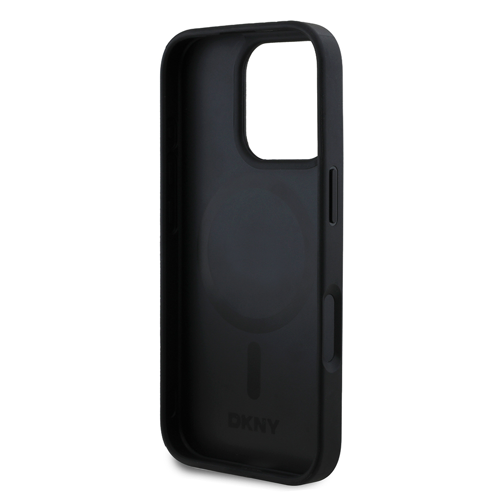 Apple iPhone 16 Pro Max Uyumlu Kılıf DKNY Orjinal Lisanslı M-safe Şarj Özellikli 3D Yazılı Grid Pattern Kapak - 13