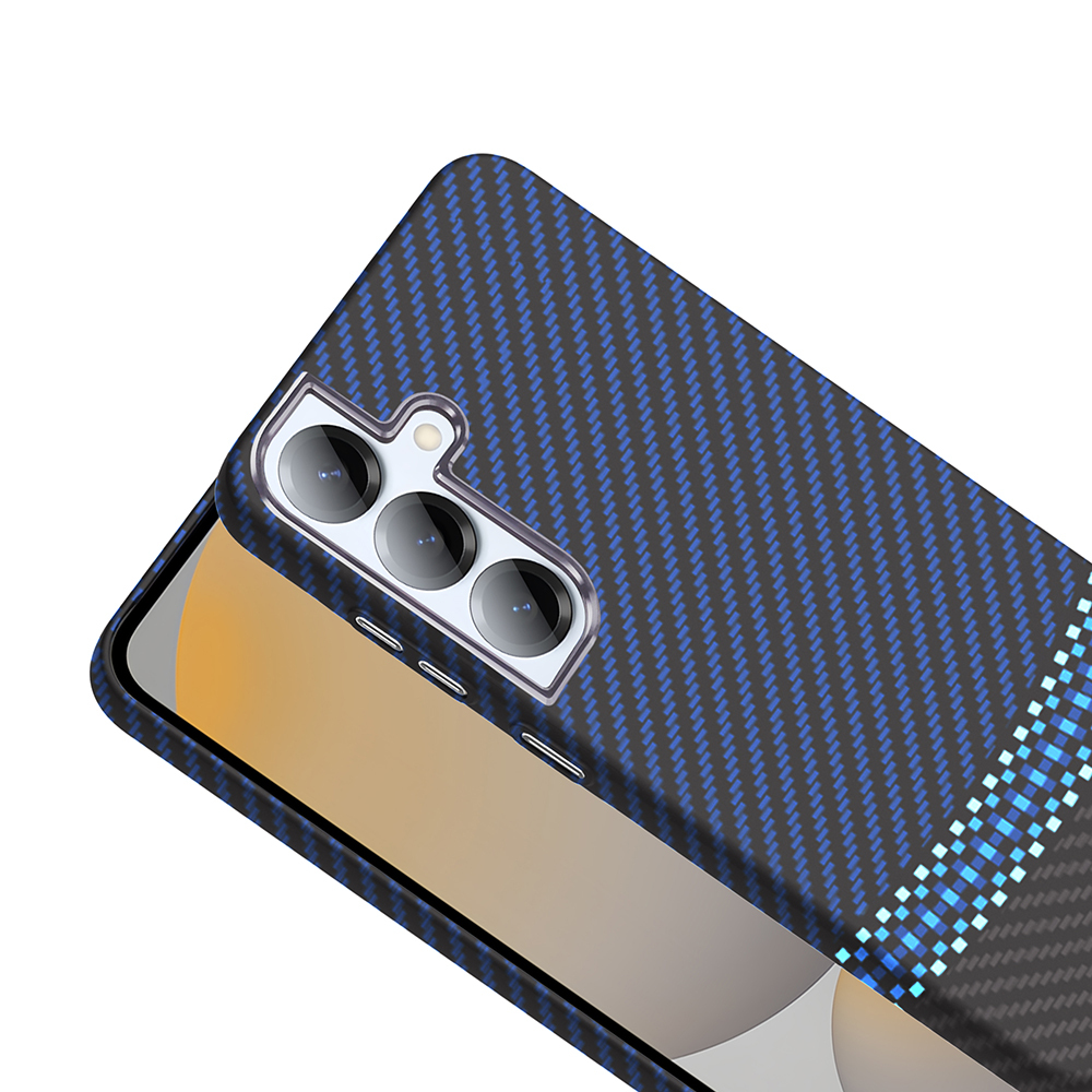 Samsung Galaxy S25 Plus Uyumlu Kılıf M-safe Şarj Özellikli Karbon Fiber Görünümlü Zore Gros Kapak - 12