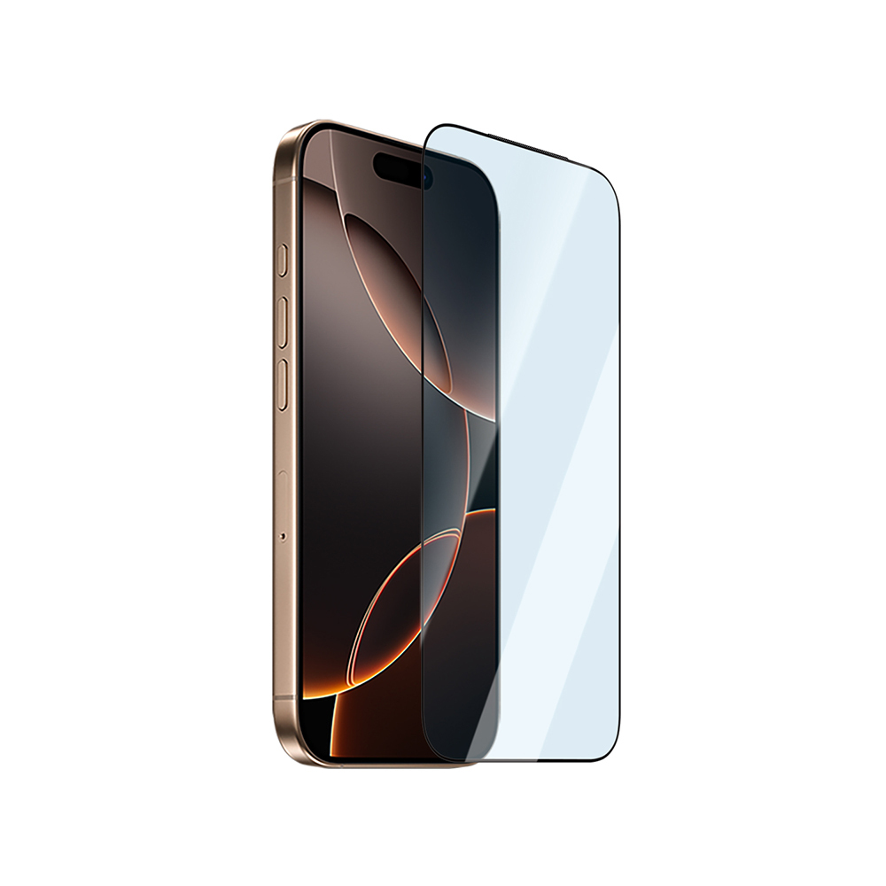 Apple iPhone 16 Pro Uyumlu CaseWorld Applicator Serisi 2.5D Eyesafe Mavi Işık Teknolojili 0.33mm Temperli Cam Ekran Koruyucu + Uygulama Aparatı - 2