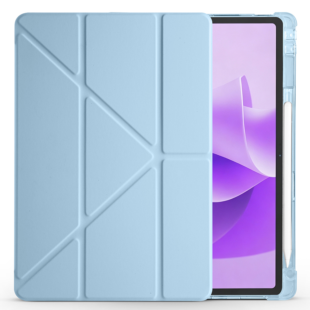Lenovo Idea Tab Plus 12.1 Kılıf Zore Tri Folding Kalem Bölmeli Standlı Kılıf - 1