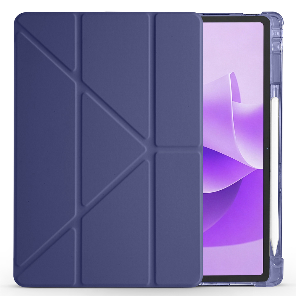 Lenovo Idea Tab Plus 12.1 Kılıf Zore Tri Folding Kalem Bölmeli Standlı Kılıf - 1