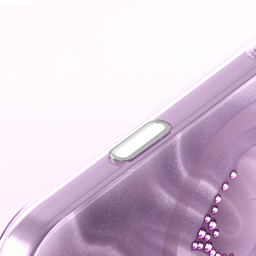 Apple iPhone 17 Pro Max Uyumlu Kılıf M-Safe Şarj Özellikli Orjinal Swarovski Taşlı Zore Paris Rovix Sert PC Kapak - 8