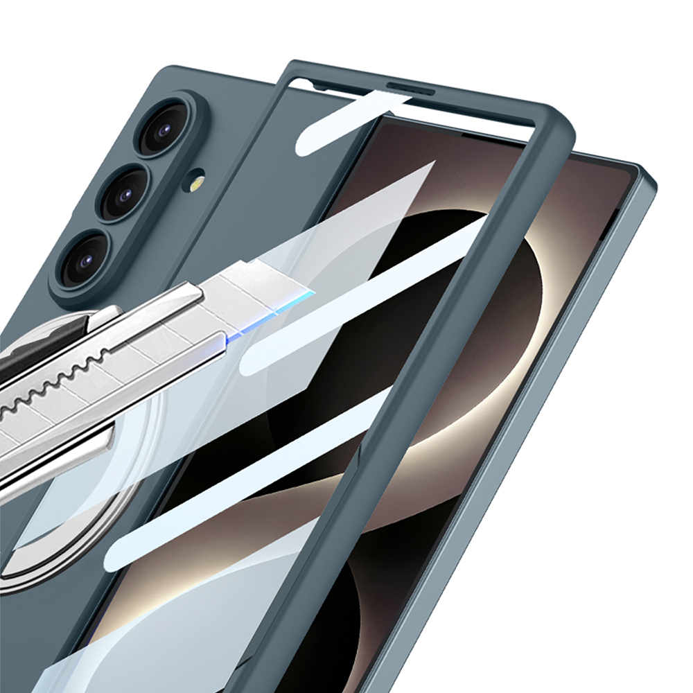 Galaxy Z Fold 8 Ultra Kılıf M-safe Şarj Özellikli Zore Kıpta Yüzüklü Kamera Korumalı Kapak - 7