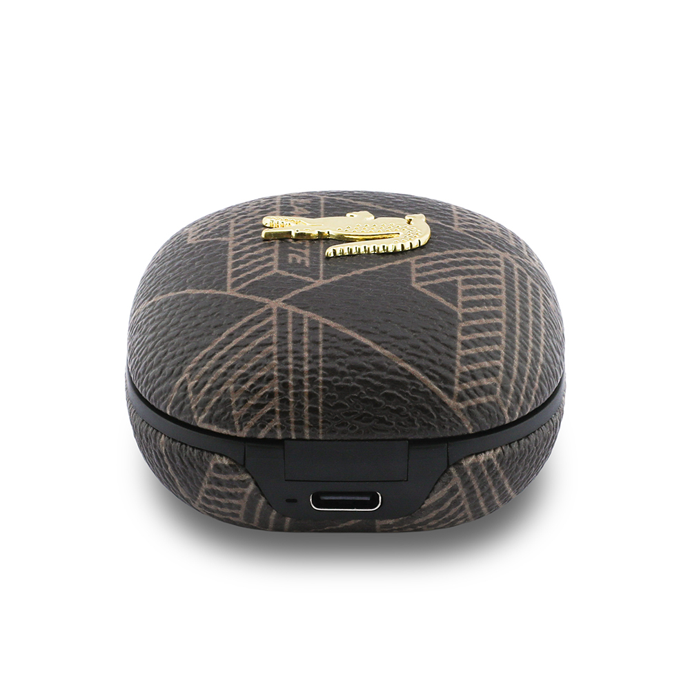 Lacoste Orjinal Lisanslı ANC/ENC Monogram Desenli TWS Kulak İçi Bluetooth Kulaklık v5.4 - 2