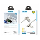 Go Des GD-UC832 4in1 PD Çoklu USB-A + Type-C to Type-C + Lightning Şarj ve Data Kablosu - 6