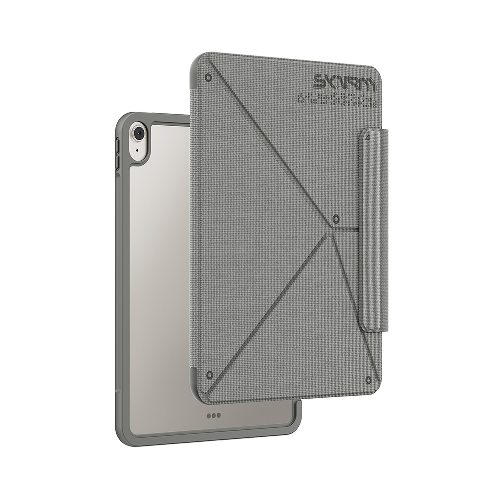 Apple iPad Air 11 2024 Uyumlu Kılıf Skinarma Kalemlikli Dokulu Tasarım Standlı Magnetik Trilon Kılıf - 1