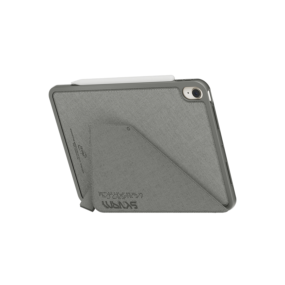 Apple iPad Air 11 2024 Uyumlu Kılıf Skinarma Kalemlikli Dokulu Tasarım Standlı Magnetik Trilon Kılıf - 3