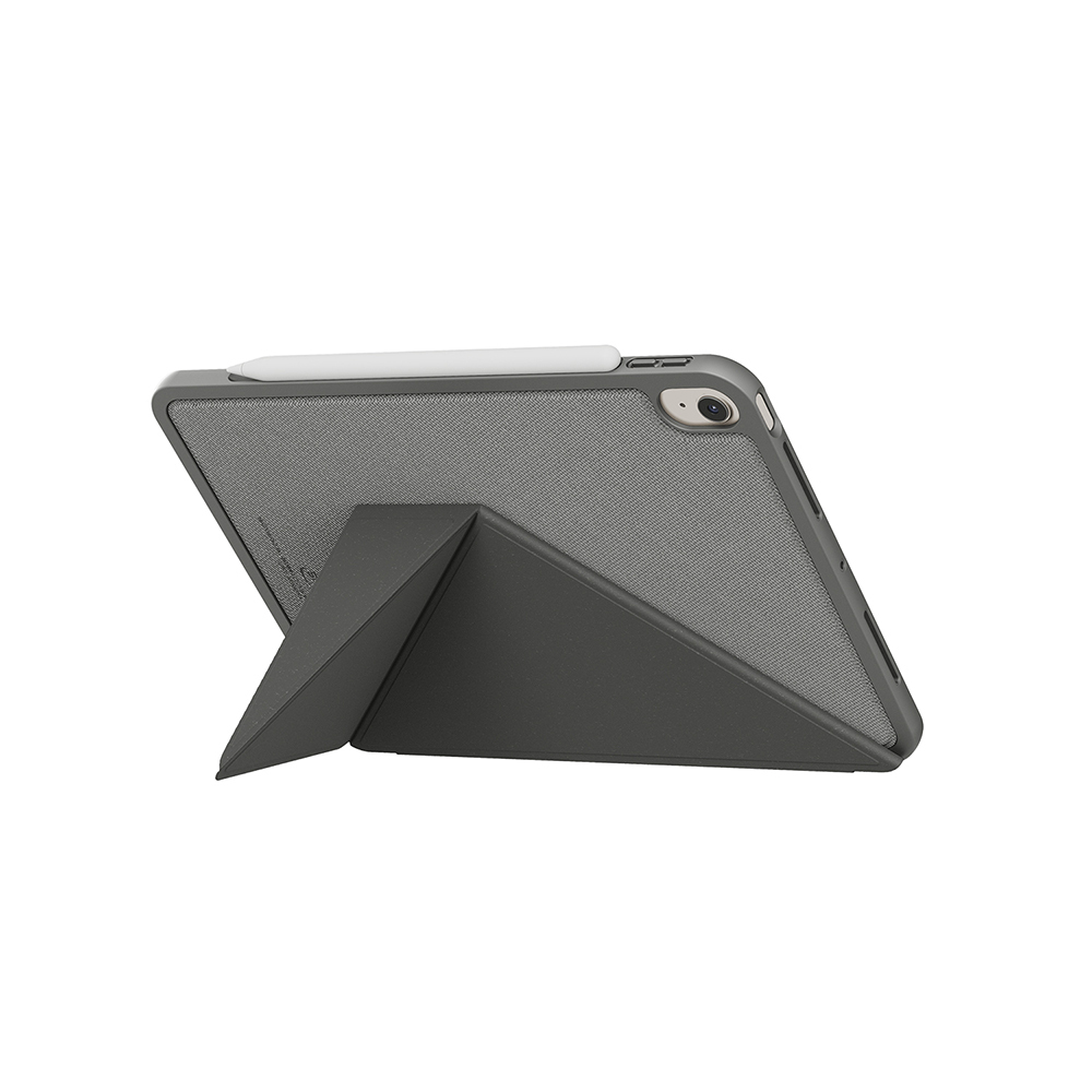 Apple iPad Air 11 2024 Uyumlu Kılıf Skinarma Kalemlikli Dokulu Tasarım Standlı Magnetik Trilon Kılıf - 5