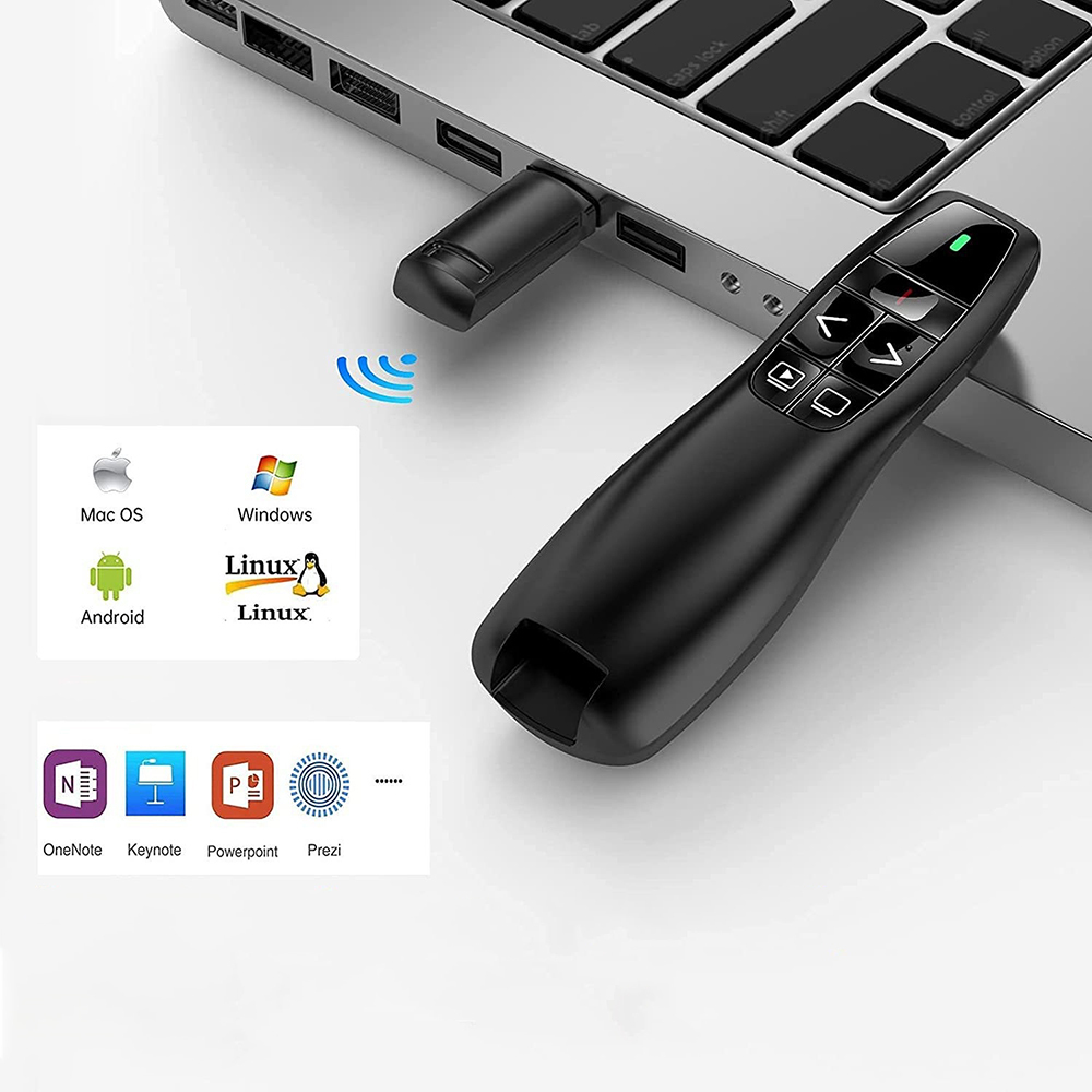 Zore K400 Wireless Presenter Kablosuz Uzaktan Kumandalı Lazer Sunum Kalemi - 7