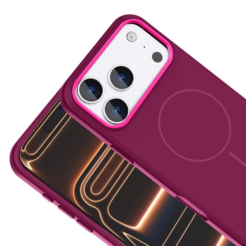 Apple iPhone 17 Pro Uyumlu Kılıf M-Safe Şarj Özellikli Metal Kamera Çerçeveli Zore Edi Silikon Kapak - 2