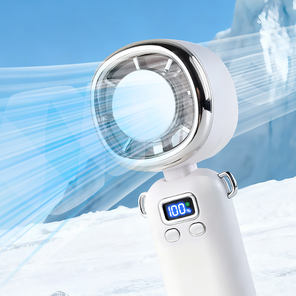 Zore AY11 Dijital LED Göstergeli Katlanabilir Portatif Mini Soğutucu El Fanı - 2
