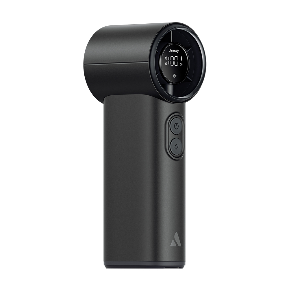 Aecooly PM02 Dijital LED Göstergeli Mist Chill Özellikli 5 Kademeli Portatif Soğutucu El Fanı - 1
