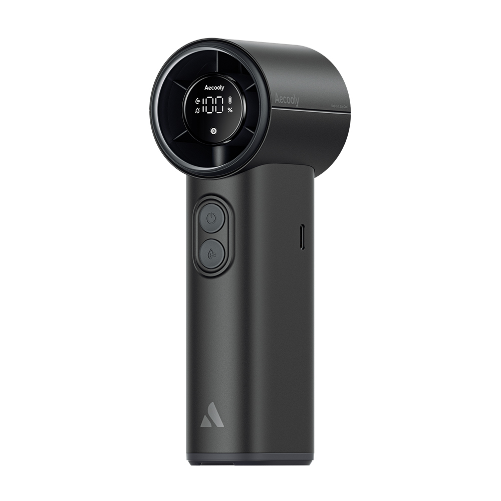 Aecooly PM02 Dijital LED Göstergeli Mist Chill Özellikli 5 Kademeli Portatif Soğutucu El Fanı - 2