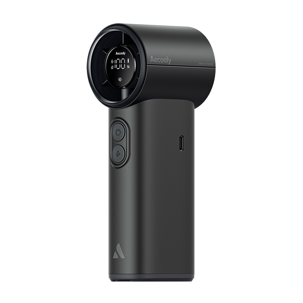 Aecooly PM02 Dijital LED Göstergeli Mist Chill Özellikli 5 Kademeli Portatif Soğutucu El Fanı - 3