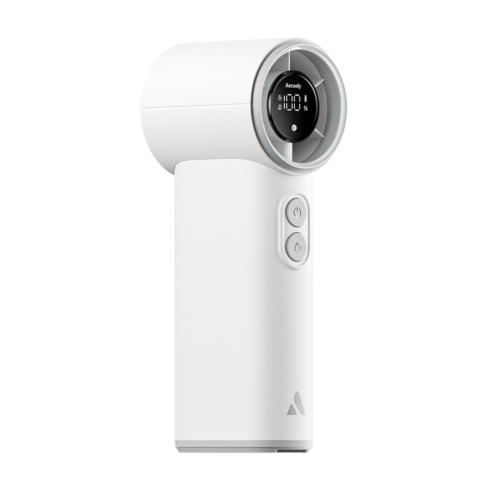 Aecooly PM02 Dijital LED Göstergeli Mist Chill Özellikli 5 Kademeli Portatif Soğutucu El Fanı - 3