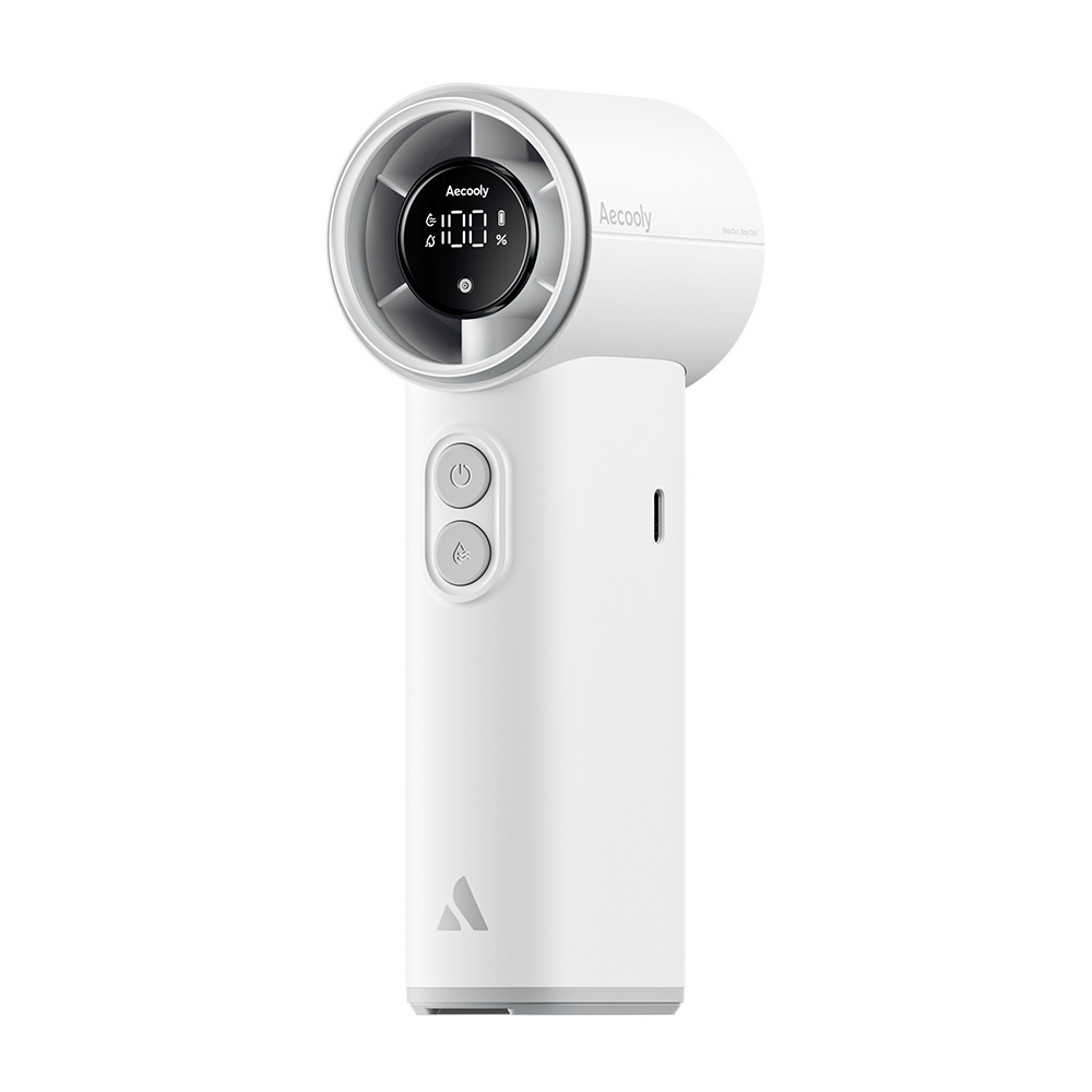 Aecooly PM02 Dijital LED Göstergeli Mist Chill Özellikli 5 Kademeli Portatif Soğutucu El Fanı - 4