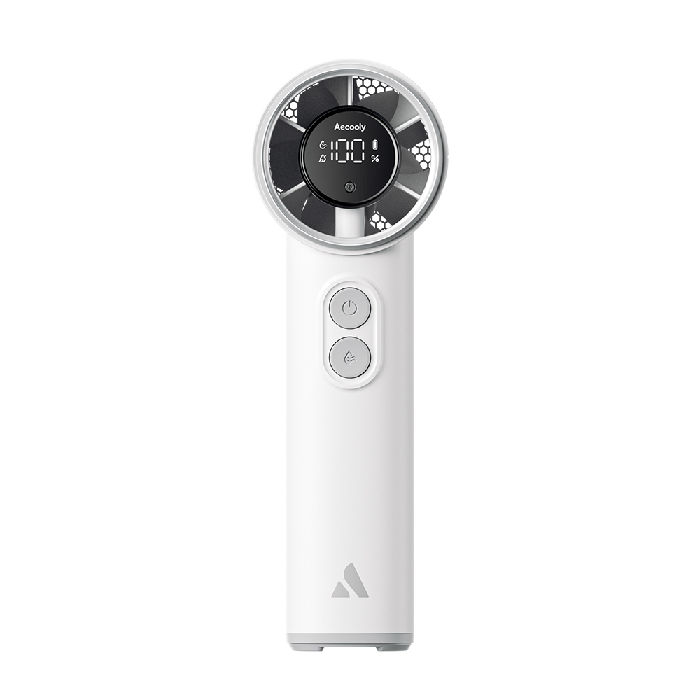 Aecooly PM02 Dijital LED Göstergeli Mist Chill Özellikli 5 Kademeli Portatif Soğutucu El Fanı - 6