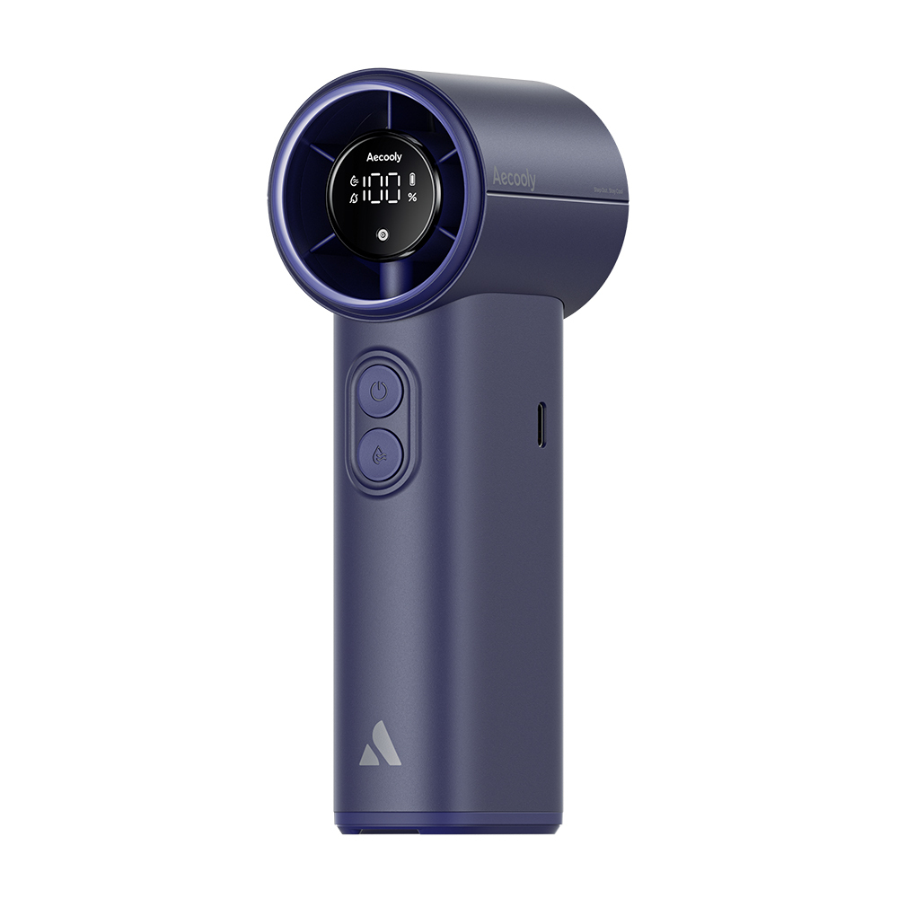 Aecooly PM02 Dijital LED Göstergeli Mist Chill Özellikli 5 Kademeli Portatif Soğutucu El Fanı - 2