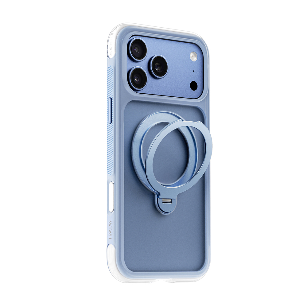 Apple iPhone 17 Pro Uyumlu Kılıf Wiwu AS-203 AeroShield Ultra Serisi M-safe Şarj Özellikli Airbag Tasarımlı Standlı Kapak - 2