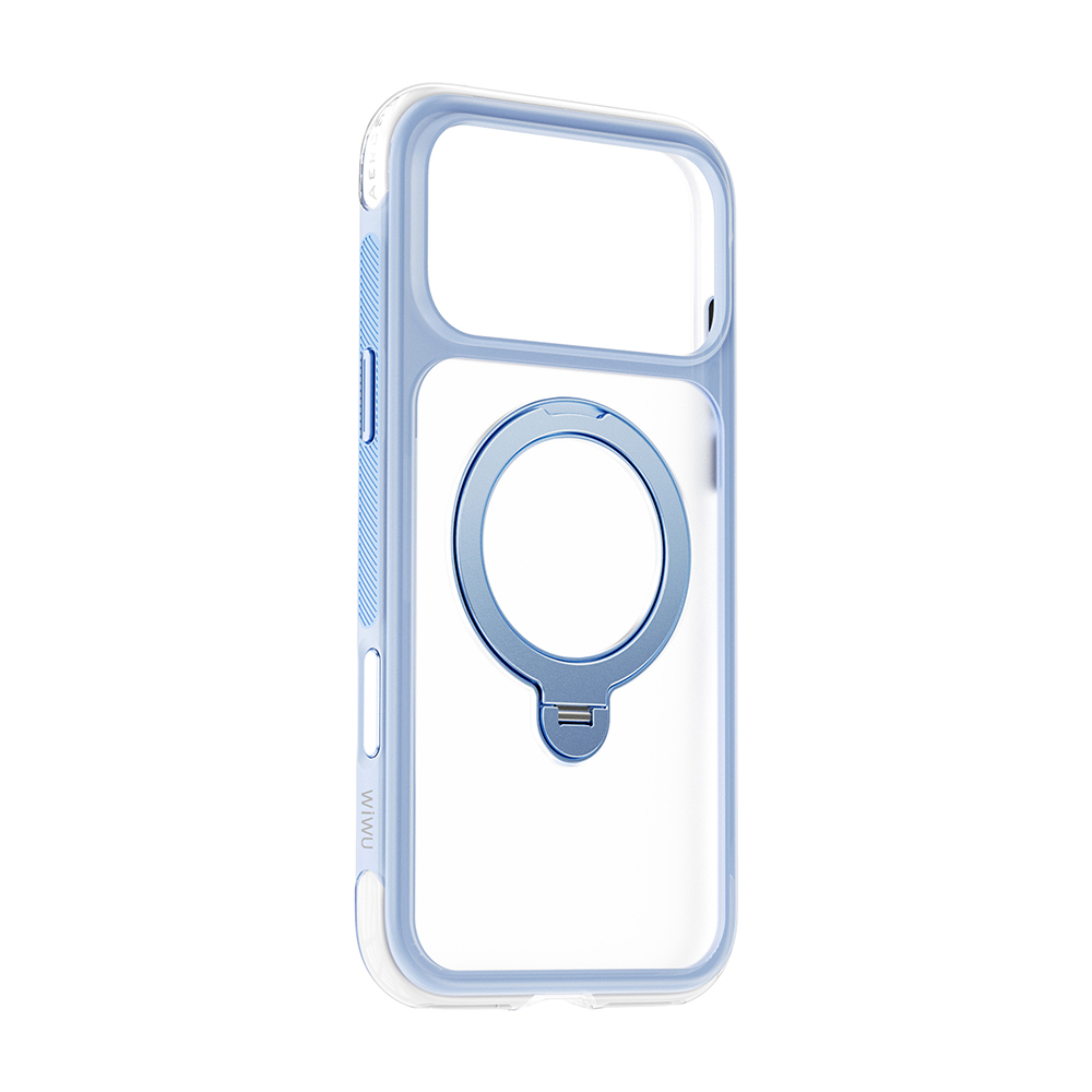 Apple iPhone 17 Pro Max Uyumlu Kılıf Wiwu AS-203 AeroShield Ultra Serisi M-safe Şarj Özellikli Airbag Tasarımlı Standlı Kapak - 1
