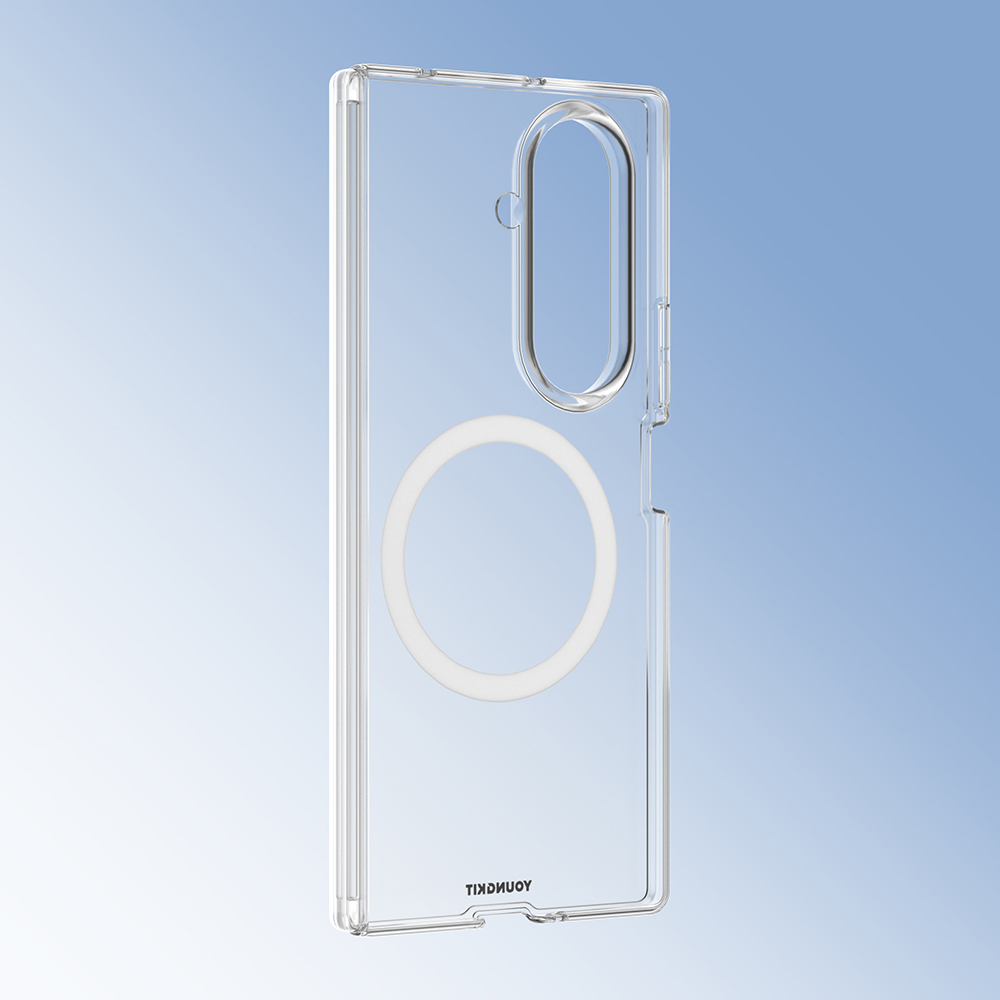 Samsung Galaxy Z Fold 7 Uyumlu Kılıf M-safe Şarj Özellikli Youngkit Clear Serisi Kapak - 7