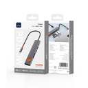 Wiwu Wi-HB8007 Travel Serisi 7in1 HDMI (4K@60Hz) Girişli 100W PD Type-C Hub Bağlantı İstasyonu - 5