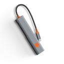 Wiwu Wi-HB005 Travel Serisi 5in1 HDMI (4K@60Hz) Girişli + RJ45 + 100W PD Type-C Hub Bağlantı İstasyonu - 3