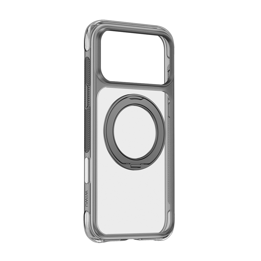 Apple iPhone 17 Pro Max Uyumlu Kılıf Wiwu AG-203 AeroGuard Ultra Serisi M-safe Şarj Özellikli Airbag Tasarımlı Standlı Kapak - 3
