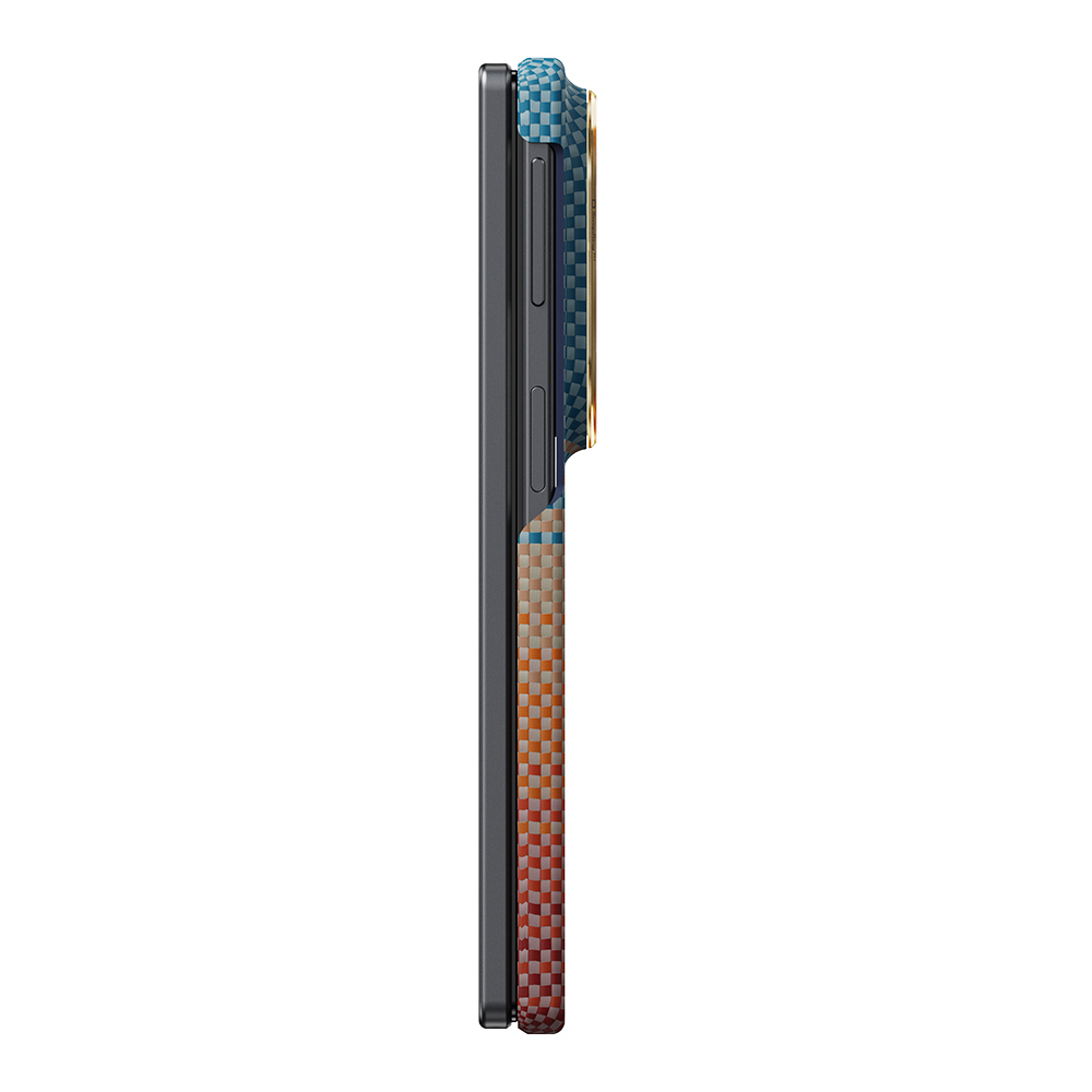 Galaxy Z Fold 8 Kılıf M-safe Şarj Özellikli Aramid Karbon Fiber Pitaka Sunset 2.0 California Dream Serisi Kapak - 3