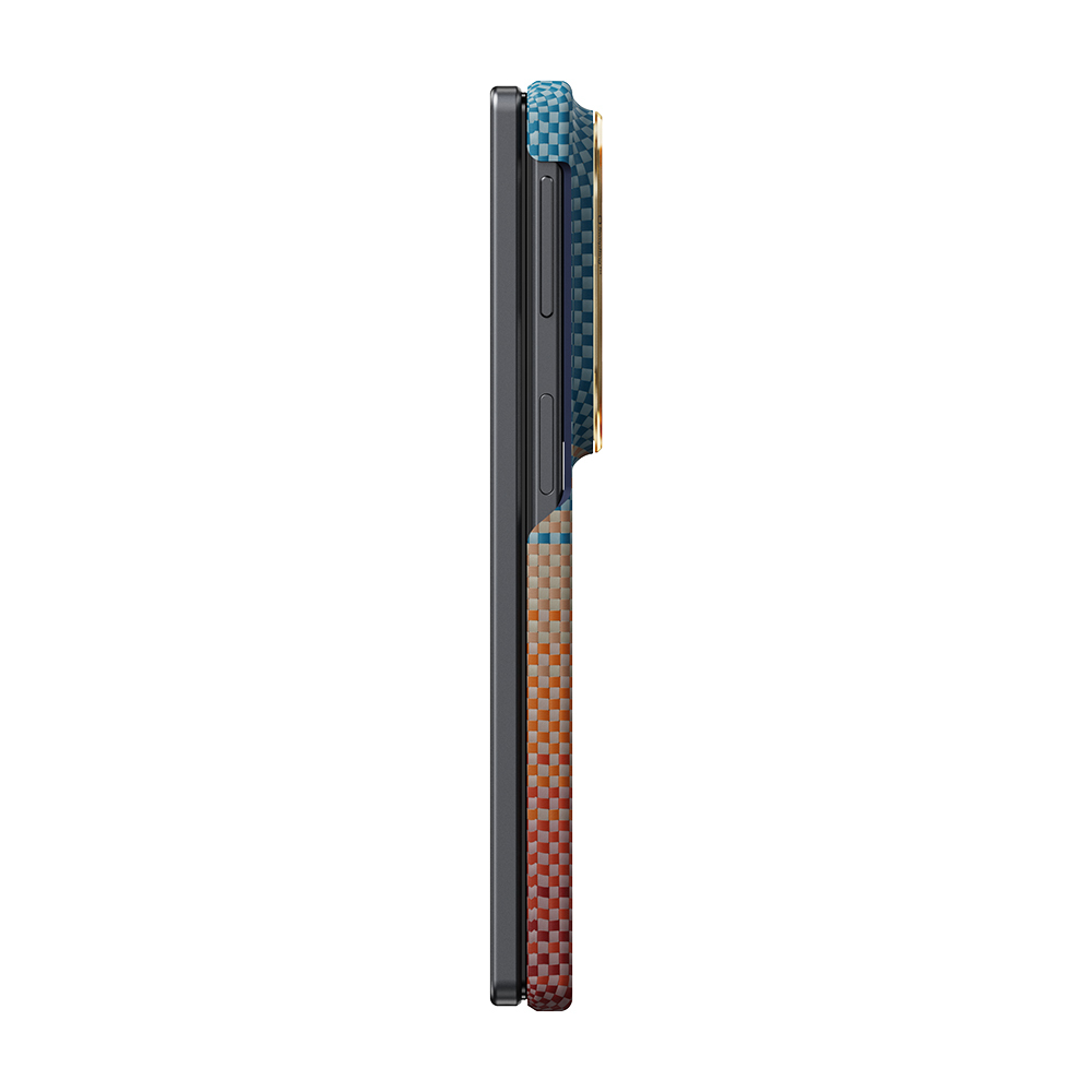Galaxy Z Fold 8 Kılıf M-safe Şarj Özellikli Aramid Karbon Fiber Pitaka Sunset 2.0 California Dream Serisi Kapak - 9