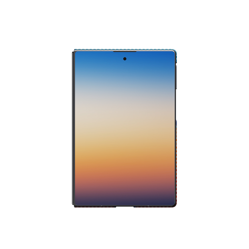 Galaxy Z Fold 8 Kılıf M-safe Şarj Özellikli Aramid Karbon Fiber Pitaka Sunset 2.0 California Dream Serisi Kapak - 13