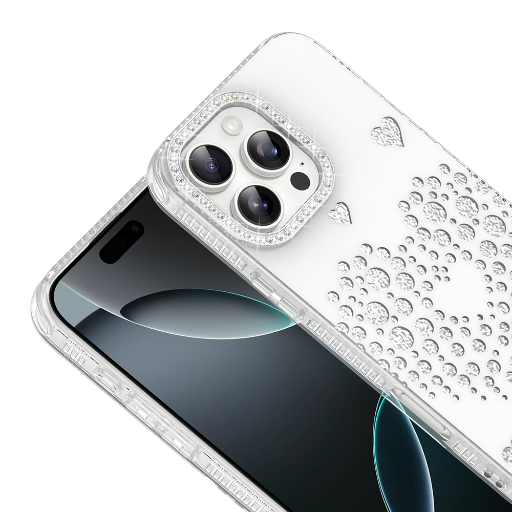 Apple iPhone 16 Pro Uyumlu Kılıf Damla Taşlı Zore Rivas Sert PC Kapak - 1