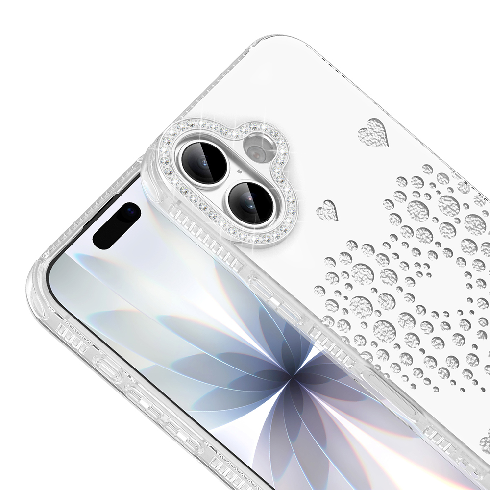 Apple iPhone 17 Uyumlu Kılıf Damla Taşlı Zore Rivas Sert PC Kapak - 1