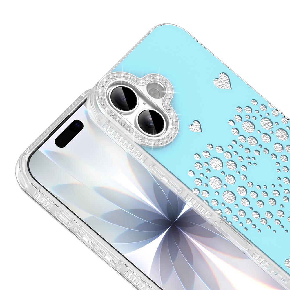 Apple iPhone 17 Uyumlu Kılıf Damla Taşlı Zore Rivas Sert PC Kapak - 1