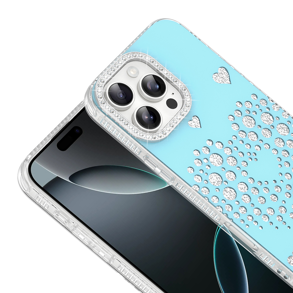 Apple iPhone 16 Pro Max Uyumlu Kılıf Damla Taşlı Zore Rivas Sert PC Kapak - 1